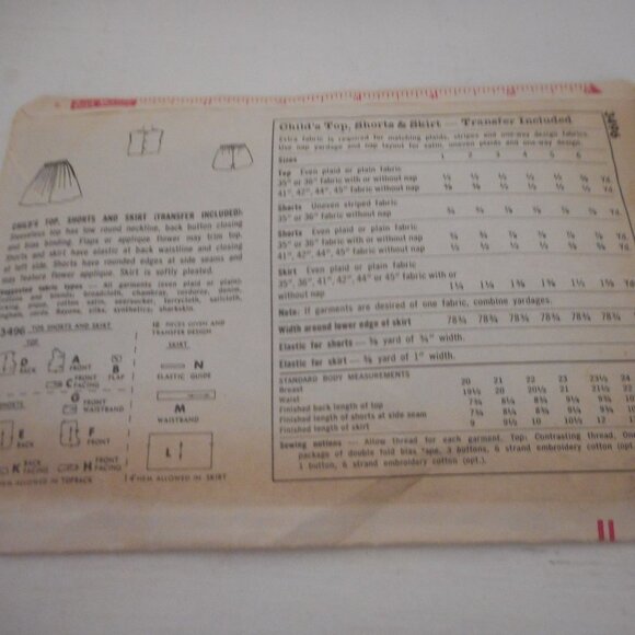 Vintage 1950s Simplicity Sz 2 girls 3496 pattern - Picture 2 of 2